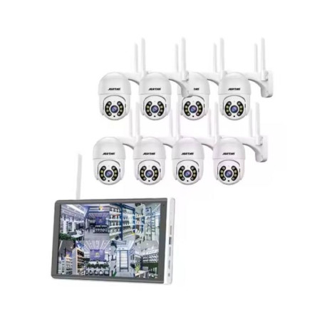 Kit de Surveillance JORTAN 4 Caméras Externes 2MP avec Écran 15.6" Full HD / WiFi / IP66 / Blanc - variant JR-PC8276PRO-8P - photo 4