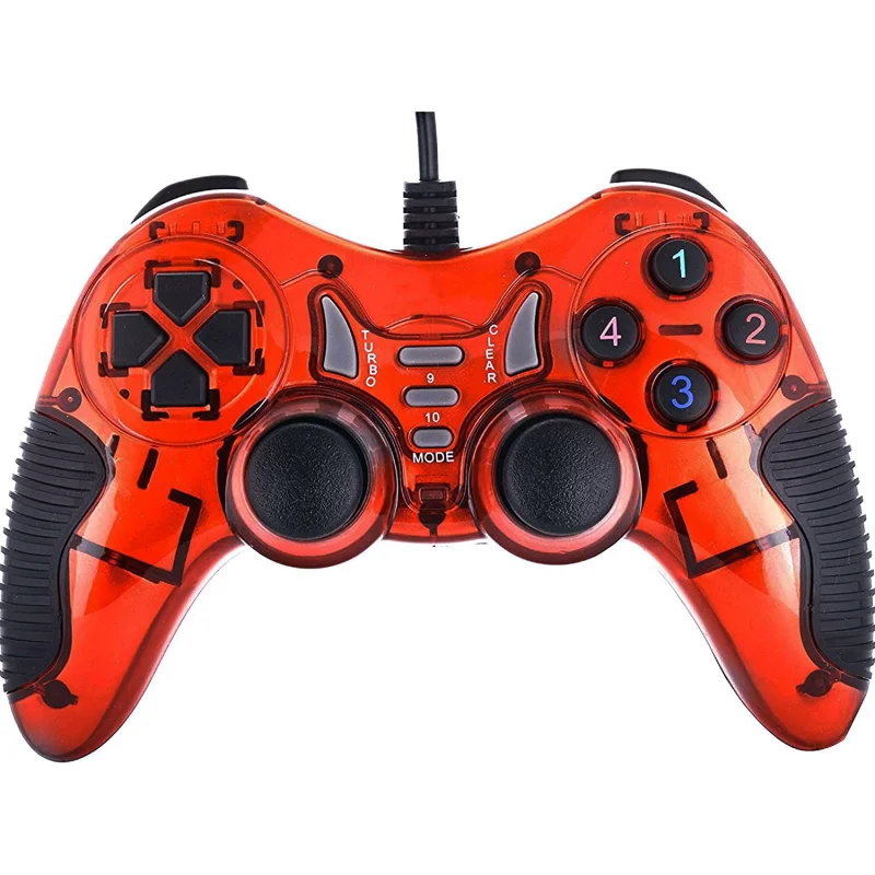 Manette de jeu avec double vibration Macro / Rouge - photo 1