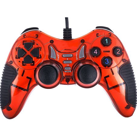 Manette de jeu avec double vibration Macro / Rouge - photo 3