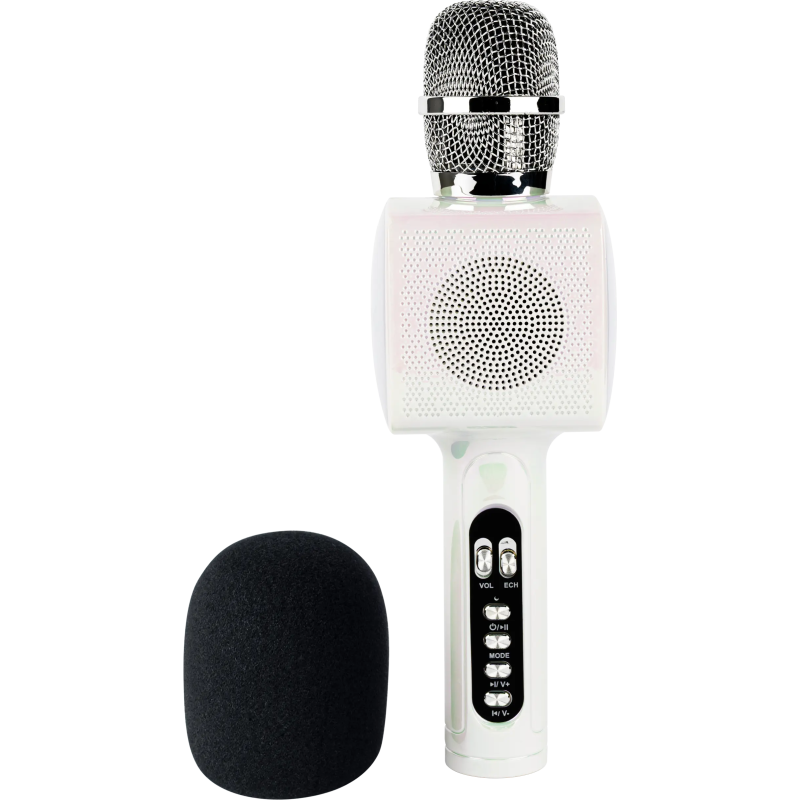 MICROPHONE BLUETOOTH 2 EN 1 KARAOKÉ  ET ENCEINTE PARTY AVEC EFFETS LUMINEUX BIGBEN / 15W / NOIR - variant PARTYBTMIC2WH - photo 2