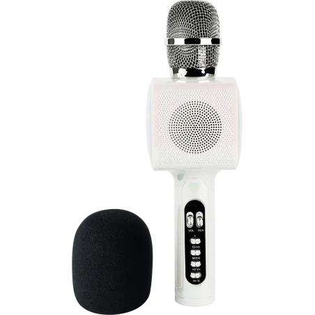 MICROPHONE BLUETOOTH 2 EN 1 KARAOKÉ  ET ENCEINTE PARTY AVEC EFFETS LUMINEUX BIGBEN / 15W / NOIR - variant PARTYBTMIC2WH - photo 6