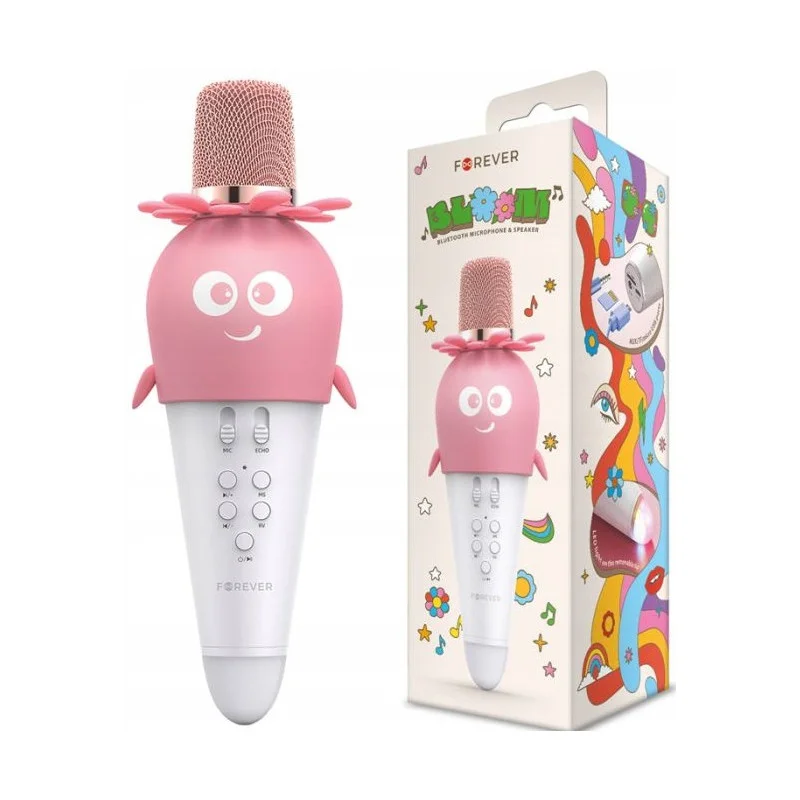 Microphone de karaoké sans fil Forever AMS-200 / Rose - photo 4