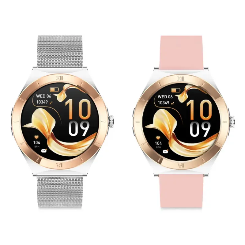 Montre Connectee Ksix Lya Rose & Silver 1,19" / 2 Bracelets (metal + Silicone) - photo 6