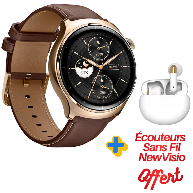 Montre connectée Mibro Lite 3 Pro 22mm / Gold Avec Écouteurs Sans Fil NewVisio Offert + STRAP-MIBRO-LITE3-PRO-GR