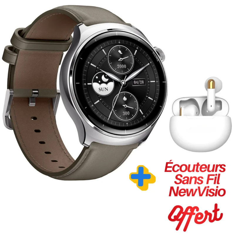 Montre connectée Mibro Lite 3 Pro 22mm / Gris Avec Écouteurs Sans Fil NewVisio Offert + STRAP-MIBRO-LITE3-BROWN GRATUIT - photo 1