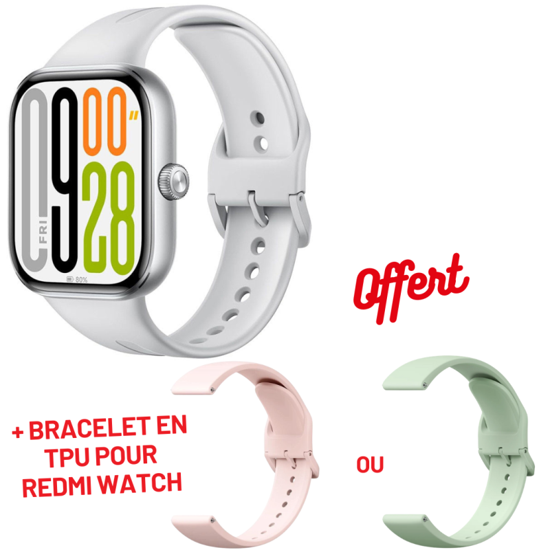 Montre Connectée XIAOMI REDMI Watch 5 / Silver Gray + Bracelet en TPU pour Redmi Watch - Xiaomi - photo 1