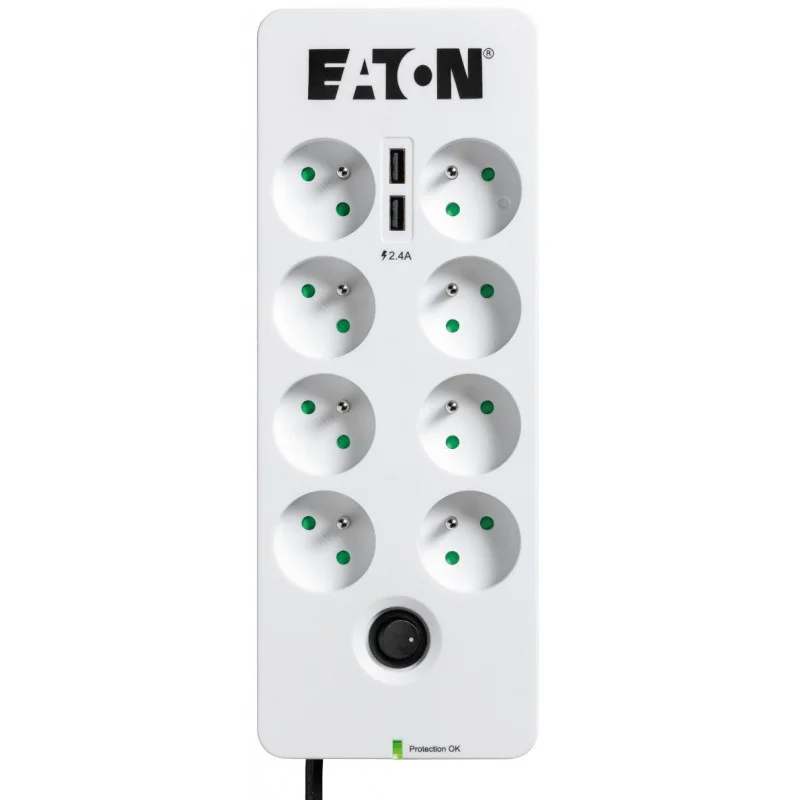 Multiprise parafoudre EATON Protection Box 8 prises avec Protection téléphonique
