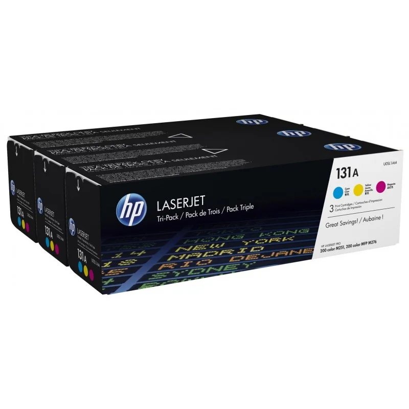 PACK DE 3 TONERS ORIGIANL HP 131A- CYAN/MAGENTA/JAUNE