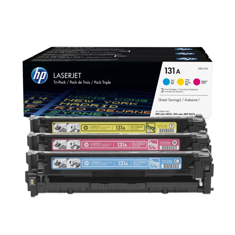 PACK DE 3 TONERS ORIGIANL HP 131A- CYAN/MAGENTA/JAUNE