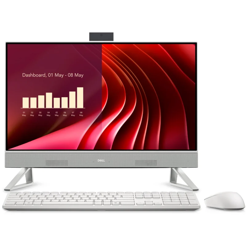 Pc de Bureau All-in-One Dell / i5-1334U / 512 Go SSD / Blanc / Windows 11 Pro