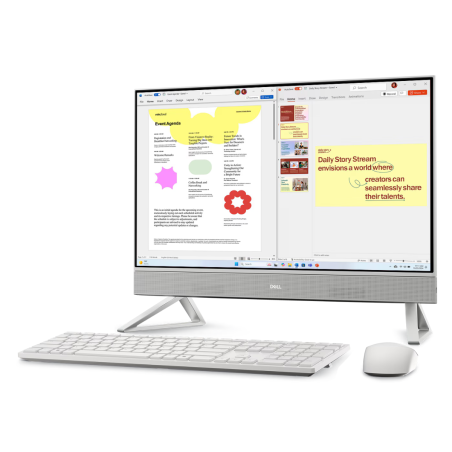 Pc de Bureau All-in-One Dell / Core 3 100U / 8 Go DDR5 / 512 Go SSD / Blanc - Dell - photo 8