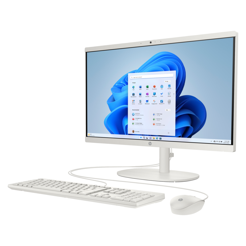 PC de Bureau All-in-One HP 22-dg0002nk / N100 / 8 Go DDR5 / Blanc