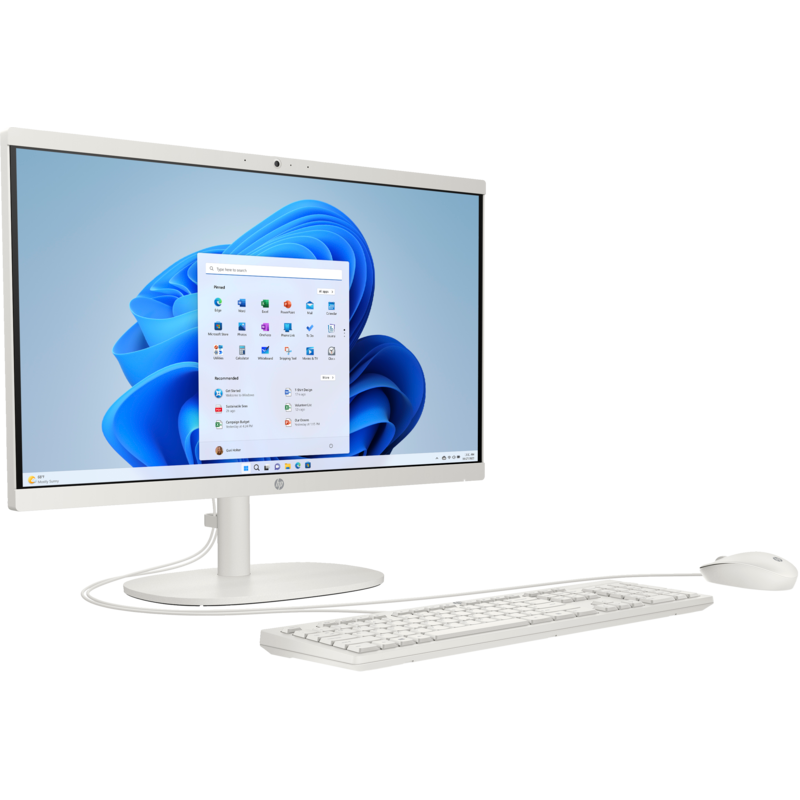 PC de Bureau All-in-One HP 22-dg0002nk / N100 / 8 Go DDR5 / Blanc
