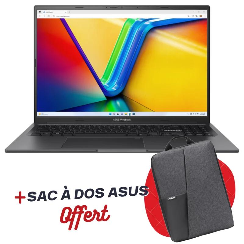 PC Portable Gamer ASUS Vivobook 16X I5-13420H 24GB 512SSD RTX30504GO W11 16" WUXGA BLACK + SAC A DOS
