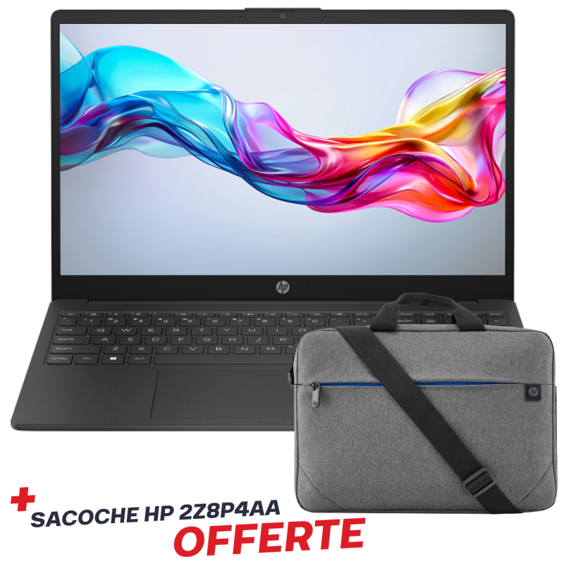 Pc Portable HP 15-fd0438nk / i3-1315U / 24 Go / 512 Go SSD / Noir Avec Sacoche HP 2Z8P4AA Offerte