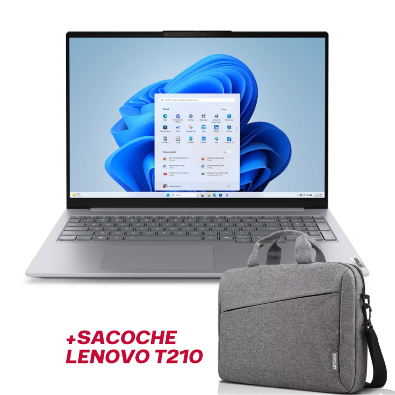Pc Portable Lenovo ThinkBook 16 G8 IAL / Ultra 7 255H / 16 Go DDR5 / 512 Go SSD / Gris Avec Sacoche