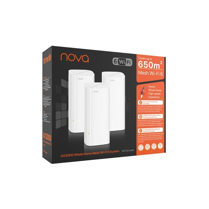Point d'accés Et Routeur Tenda Nova MX12 - Pack de 3 Systémes Wi-Fi 6 AX3000 Mbps - photo 4