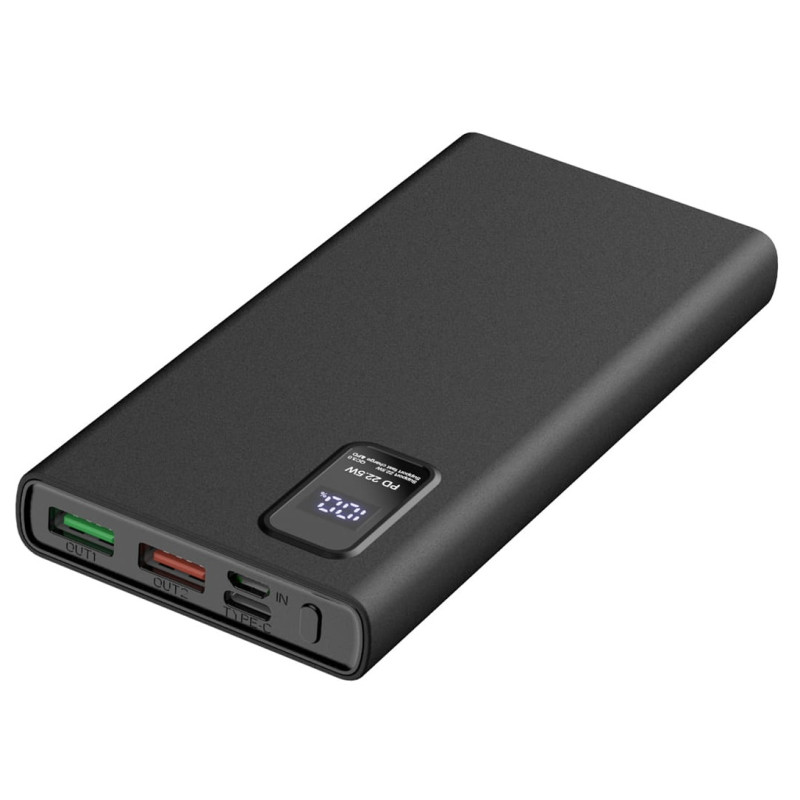 POWER BANK PLATINET 10000 mAh Polymère PD 3.0 QC 3.0 Écran LED BLANC - variant PMPB10WQC726B - photo 1