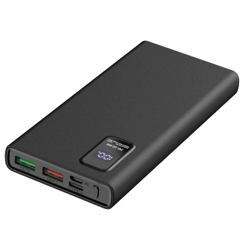 POWER BANK PLATINET 10000 mAh Polymère PD 3.0 QC 3.0 Écran LED BLANC
