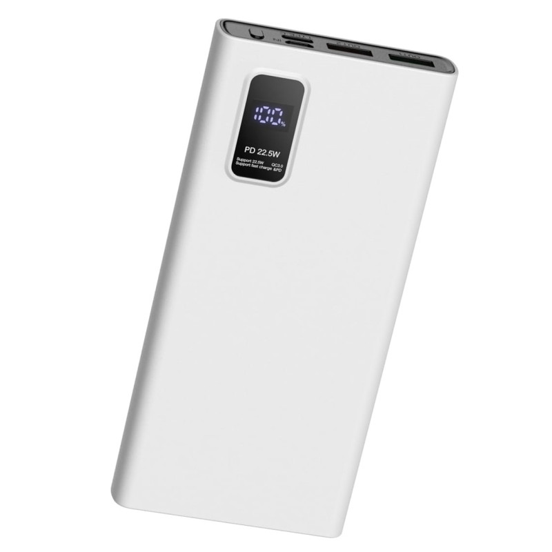 POWER BANK PLATINET 10000 mAh Polymère PD 3.0 QC 3.0 Écran LED BLANC - photo 2