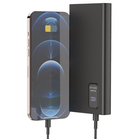 POWER BANK PLATINET 10000 mAh Polymère PD 3.0 QC 3.0 Écran LED BLANC - variant PMPB10WQC726B - photo 12