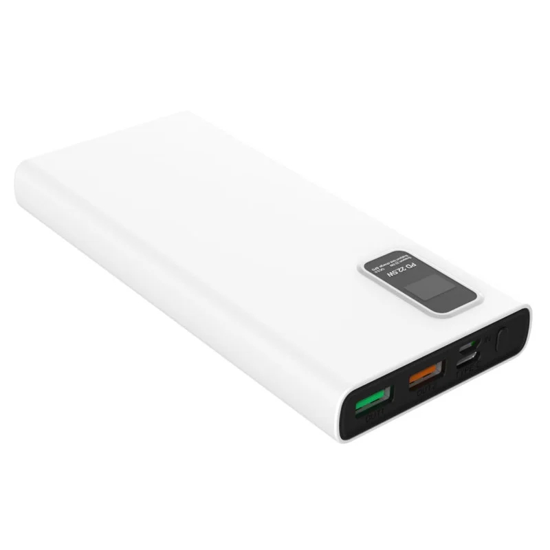 POWER BANK PLATINET 10000 mAh Polymère PD 3.0 QC 3.0 Écran LED BLANC - photo 3