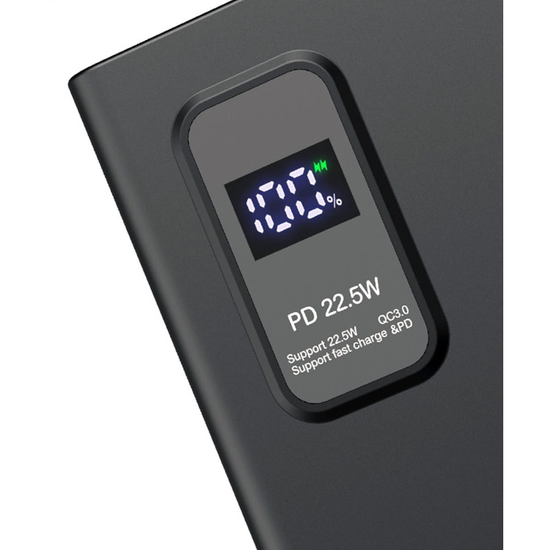 POWER BANK PLATINET 10000 mAh Polymère PD 3.0 QC 3.0 Écran LED BLANC - variant PMPB10WQC726B - photo 3
