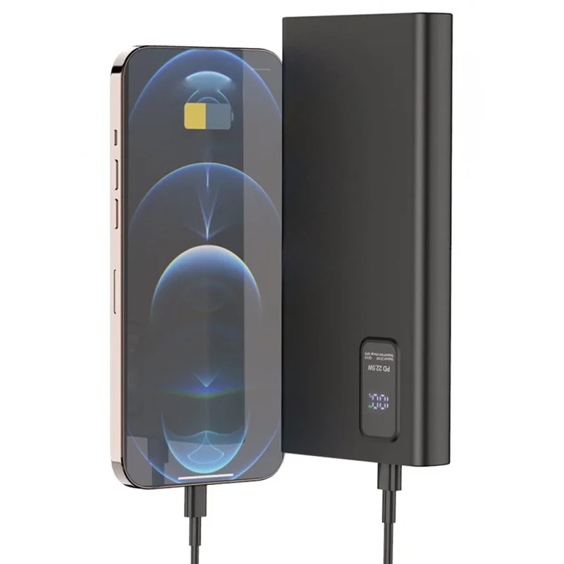POWER BANK PLATINET 10000 mAh Polymère PD 3.0 QC 3.0 Écran LED BLANC - variant PMPB10WQC726B - photo 4