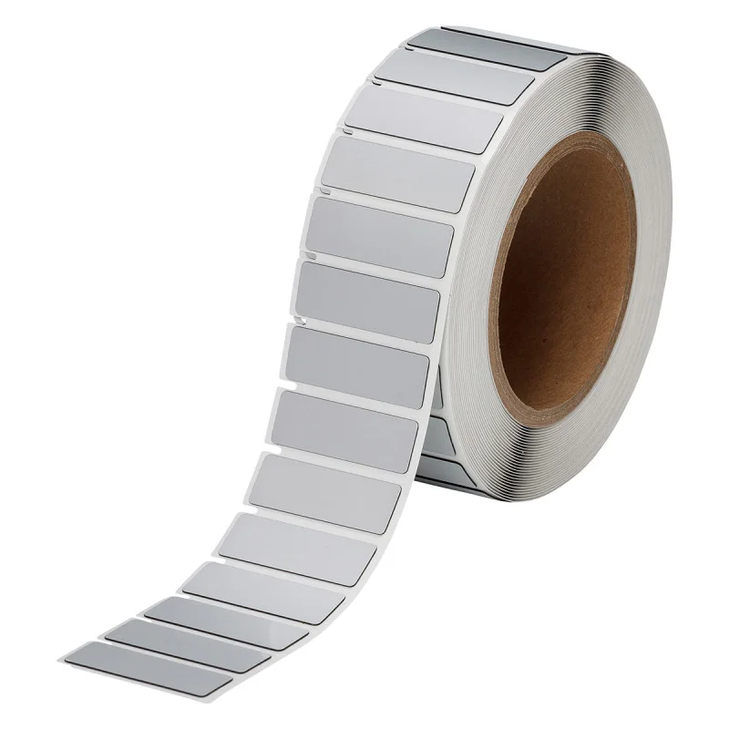 ROULEAU DE 2000 ÉTIQUETTES ARGENTÉES ADHÉSIVES 50 x 50 CM