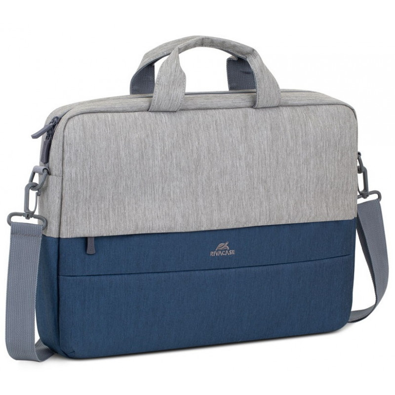 Sacoche pour pc portable 15.6" RivaCase 7532 / Gris et Bleu