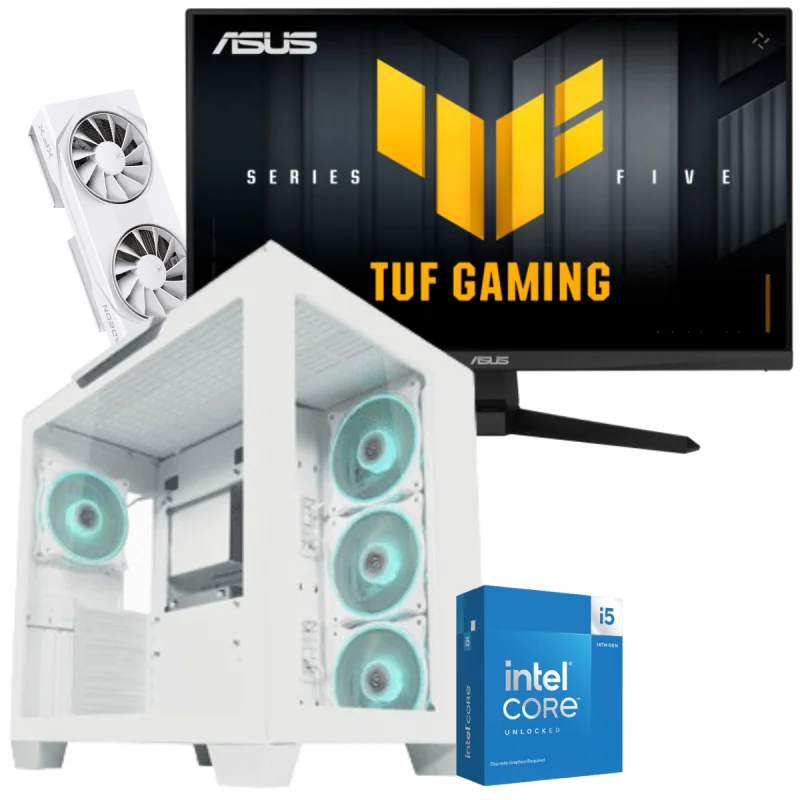 Setup Gamer Special Pc de Bureau Gaming / i5-14400F / RX 9060 XT 8G / 16 Go Avec Écran Gaming Asus TUF VG257Q5A 24.5" Full HD VA / 200 Hz - variant SETUP-9060XT-3 - photo 1