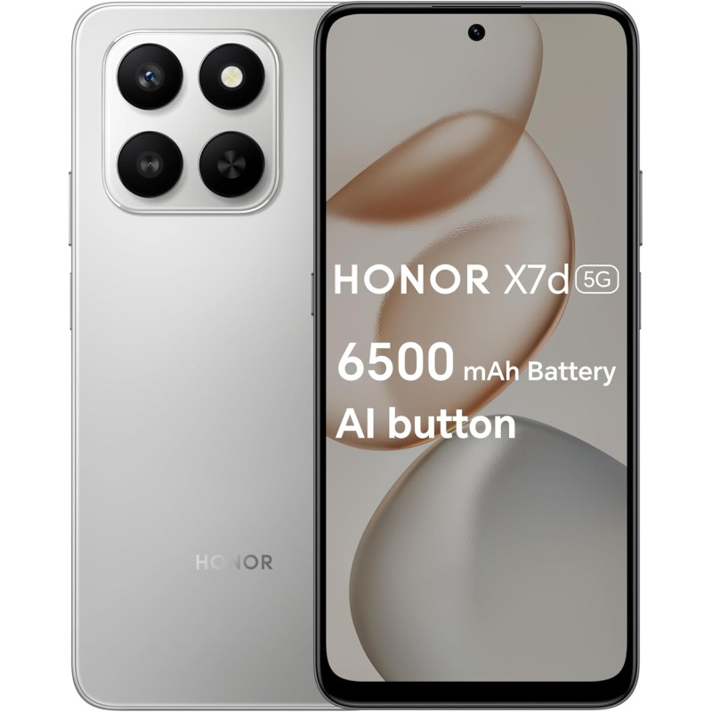 Smartphone HONOR X7D 5G / 8 Go / 256 Go / Silver