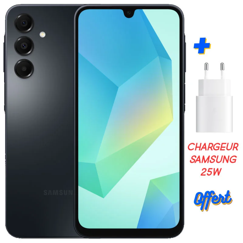 Smartphone Samsung Galaxy A16 / 12Go / 128 Go / VERT + Chargeur Samsung 25W Offert - variant SM-A16-6-128G-BK - photo 1
