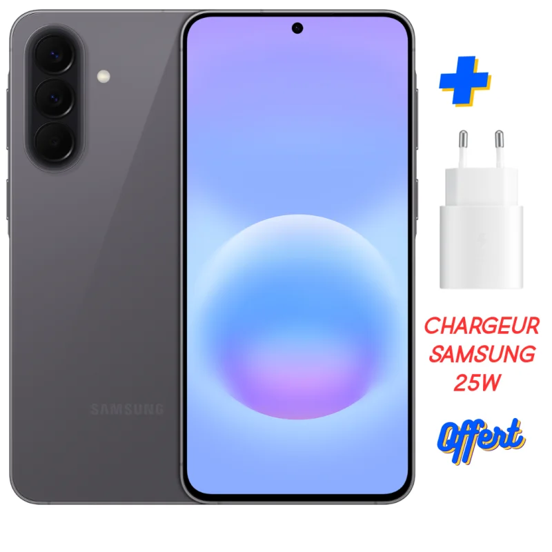 Smartphone Samsung Galaxy A57 5G 16 Go/256 Go / Gris + Chargeur Samsung original 25W Gratuit