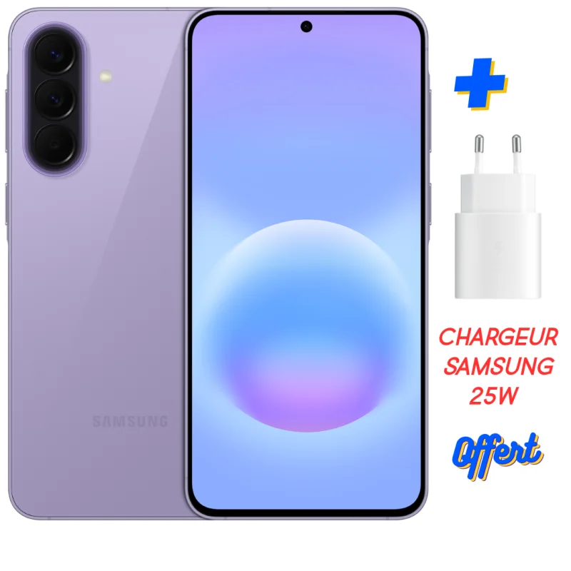 Smartphone Samsung Galaxy A57 5G 16 Go/256 Go / Violet + Chargeur Samsung original 25W Gratuit