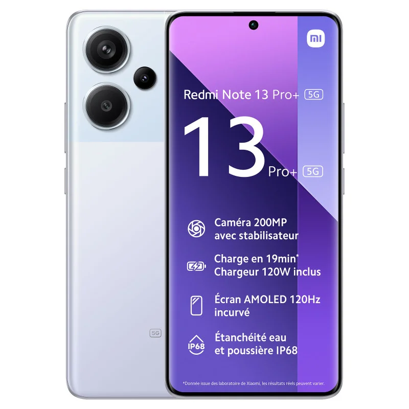 Smartphone XIAOMI Redmi Note 13 PRO+ 5G/ 12GO /512GO / Violet + Ecouteurs Bluetooth Redmi buds 6 play Offerts - Xiaomi - photo 2