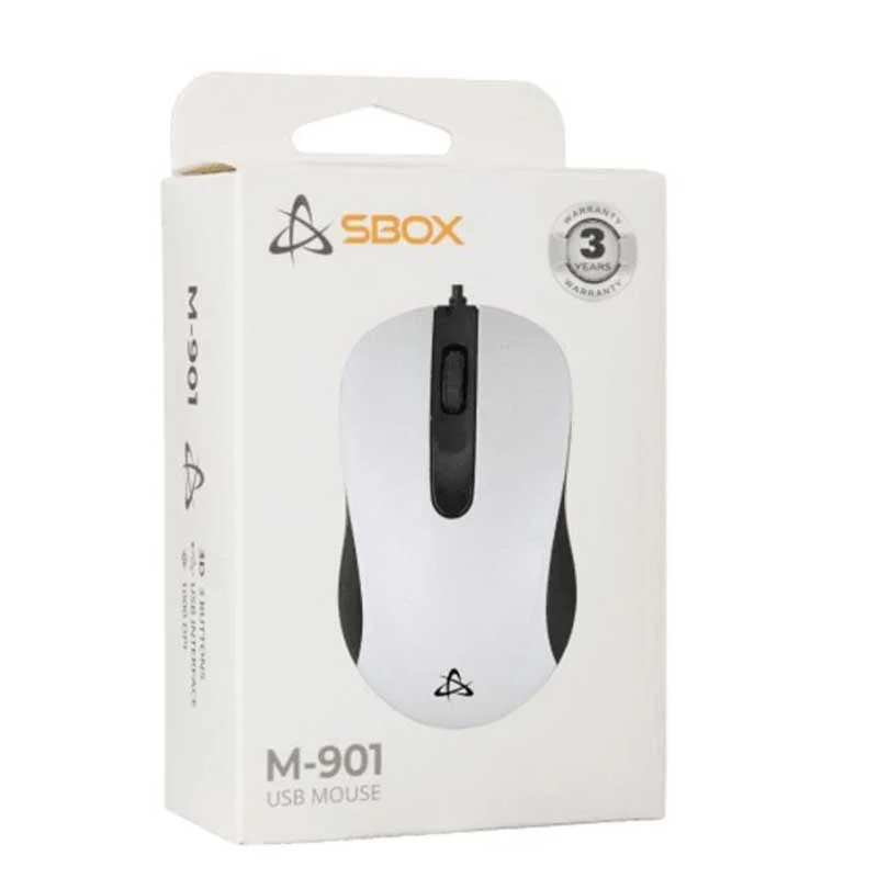 Souris Filaire Optique SBOX M-901 / Blanc - photo 3
