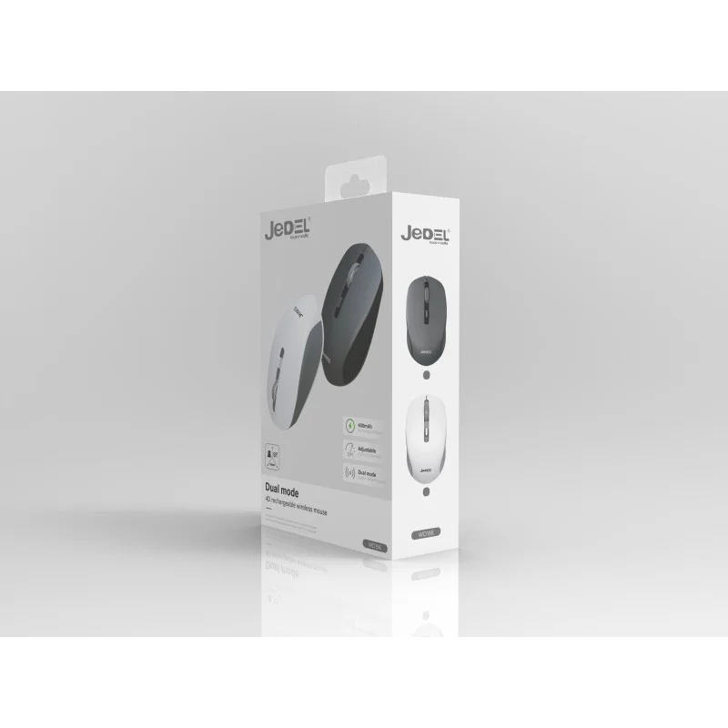 Souris sans fil BLUETOOTH JeDEL RECHARGEABLE+SILENT 4D /1600DPI WD156 / Gris - photo 4