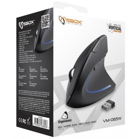 Souris sans fil Professionnelle Verticale Sbox VM-065W - photo 7