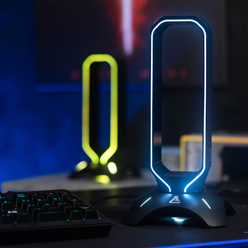 SUPPORT CASQUE G-LAB RGB 2USB UB / BLACK - photo 5