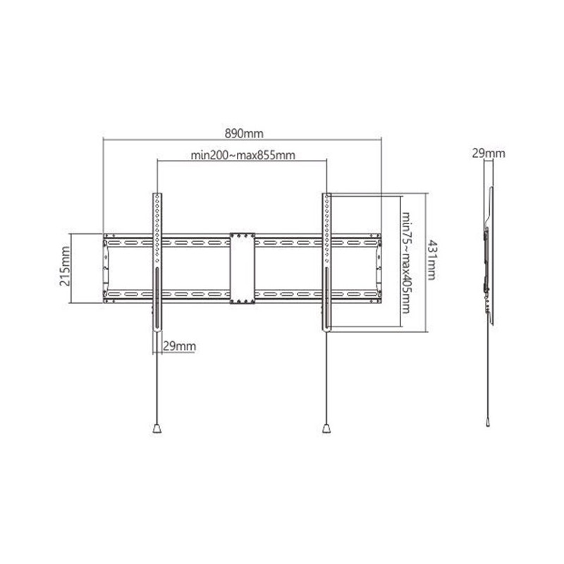 Support mural GEMBIRD d'écran 37”-70” - variant WM-90F-01 - photo 2