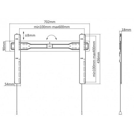 Support Mural SBOX PLB-5746F pour Téléviseur Incurvée 37"-70" - photo 18