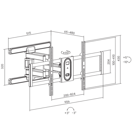 Support Mural SBOX PLB-8148 (43-100/60KG) - photo 11