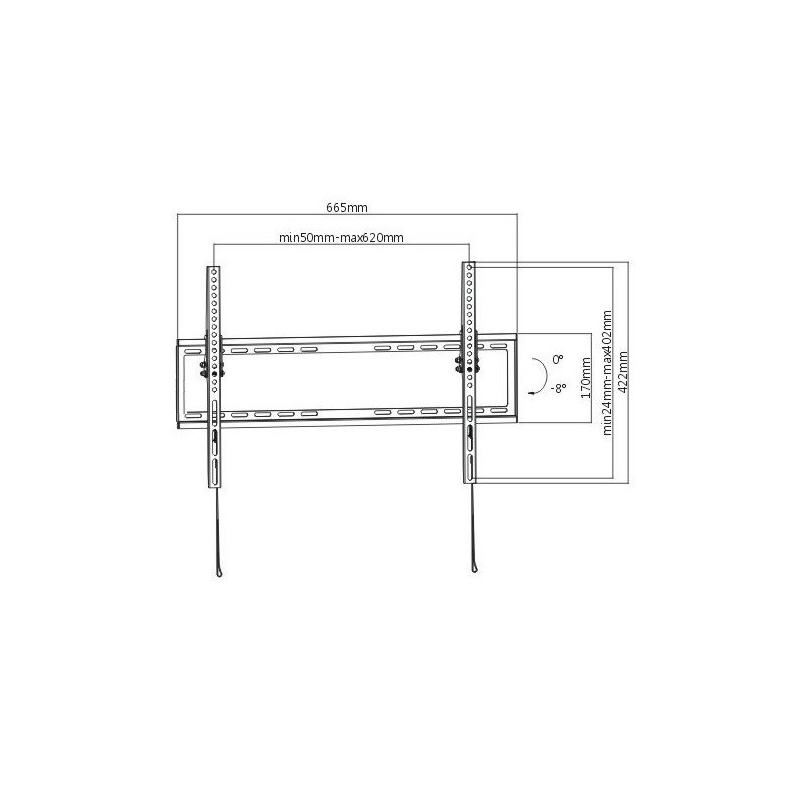 Support Mural Universel avec Inclinaison SBOX PLB-3446T / 37"-70"