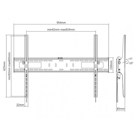 Support pour Téléviseurs Sbox PLB-4269T / 60"-100" - photo 11