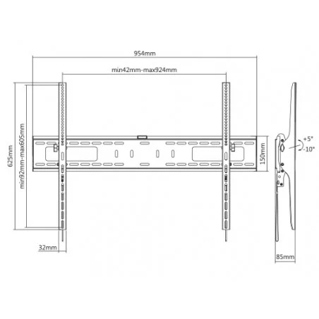 Support pour Téléviseurs Sbox PLB-4269T / 60"-100" - photo 11