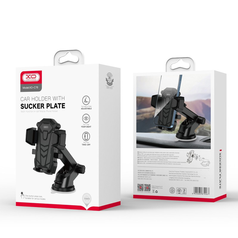 Support voiture XO C77 noir avec ventouse - variant 6920680879267 - photo 5