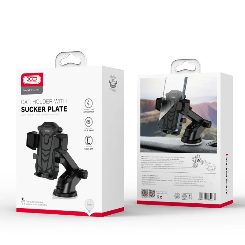 Support voiture XO C77 noir avec ventouse - variant 6920680879267 - photo 5