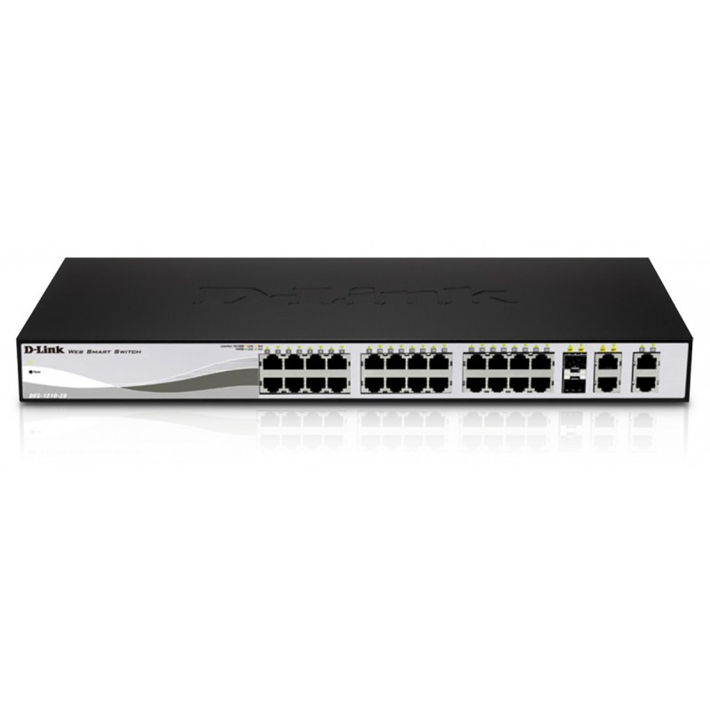 Switch D-Link DES-1210-28 24 ports 10/100 Mbps + 4 ports Gigabit