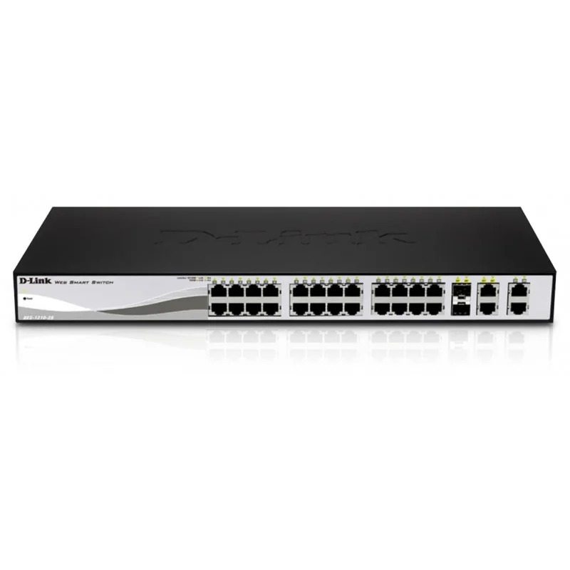 Switch D-Link DES-1210-28 24 ports 10/100 Mbps + 4 ports Gigabit